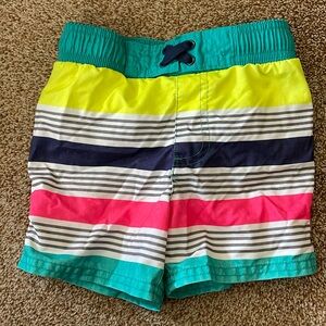 Cat & Jack striped swim trunks 2T